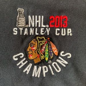 Like New Embroidered Blackhawks Polo Shirt